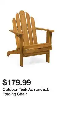 TJ Maxx Outdoor Teak Adirondack Folding Chair offer