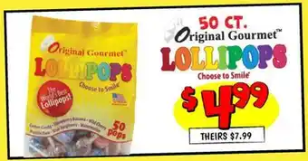 Ollie's Original Gourmet LOLLIPOPS offer