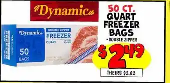 Ollie's Dynamic QUART FREEZER BAGS offer