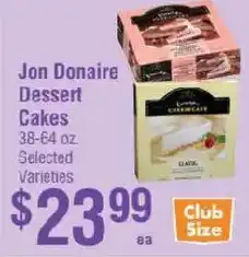 Smart & Final Jon Donaire Dessert Cakes offer