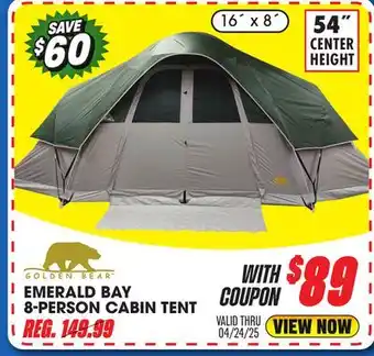 Big 5 Golden Bear Emerald Bay 8-Person Cabin Tent offer
