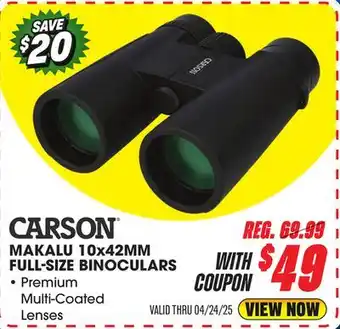 Big 5 Carson Makalu 10x42mm Full-Size Binoculars offer