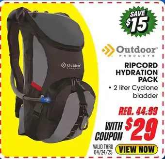 Big 5 Outdoor Products Ripcord Hydration Pack offer