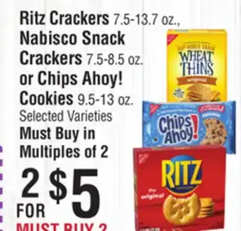 Smart & Final Ritz Crackers, Nabisco Snack Crackers or Chips Ahoy! Cookies offer