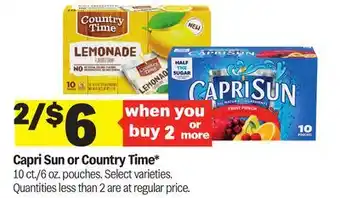 Meijer Capri Sun or Country Time offer
