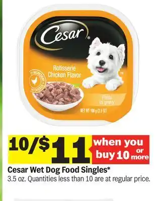 Meijer Cesar Wet Dog Food Singles offer
