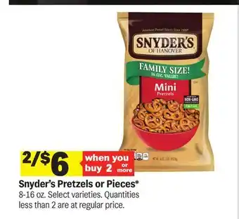 Meijer Snyder's Pretzels or Pieces offer