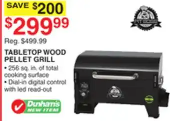 Dunham's Sports TABLETOP WOOD PELLET GRILL offer