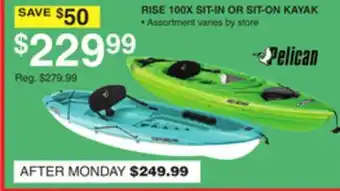 Dunham's Sports RISE 100X SIT-IN OR SIT-ON KAYAK offer