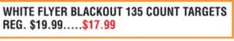 Dunham's Sports WHITE FLYER BLACKOUT 135 COUNT TARGETS offer