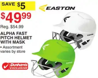 Dunham's Sports ALPHA FAST PITCH HELMET WITH MASK offer