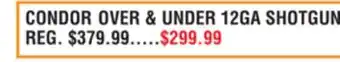 Dunham's Sports CONDOR OVER & UNDER 12GA SHOTGUN offer
