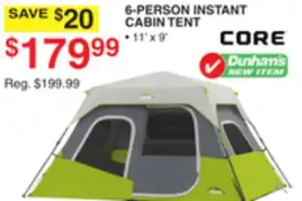 Dunham's Sports 6-PERSON INSTANT CABIN TENT offer