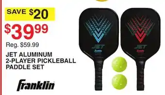 Dunham's Sports JET ALUMINUM 2-PLAYER PICKLEBALL PADDLE SET offer