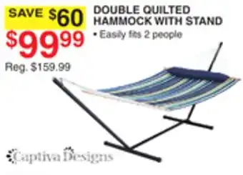 Dunham's Sports DOUBLE QUILTED HAMMOCK WITH STAND offer