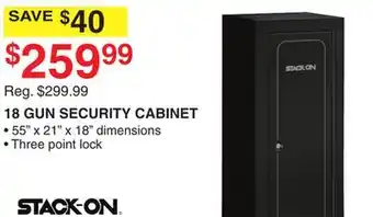 Dunham's Sports STACK-ON 18 GUN SECURITY CABINET offer