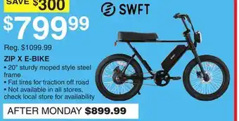 Dunham's Sports SWFT ZIP X E-BIKE offer