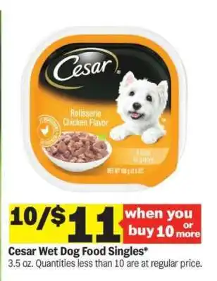 Meijer Cesar Wet Dog Food Singles offer
