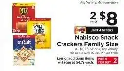 ShopRite Nabisco Snack Crackers Family Size offer
