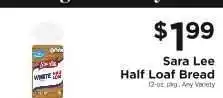 ShopRite Sara Lee Half Loaf Bread offer