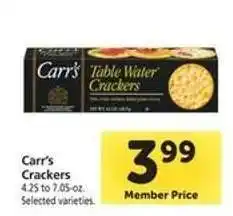 Safeway Carr's Crackers offer