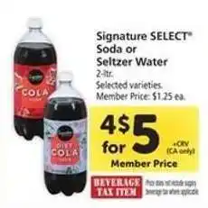 Safeway Signature SELECT Soda or Seltzer Water offer