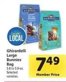 Safeway Ghirardelli Large Bunnies Bag offer