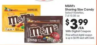 Kroger M&M's Sharing Size Candy offer