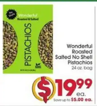 Giant Eagle Wonderful Roasted Salted No Shell Pistachios offer