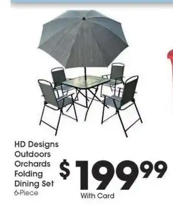 Kroger HD Designs Outdoors Orchards Folding Dining Set offer