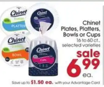 Giant Eagle Chinet Plates, Platters, Bowls or Cups offer