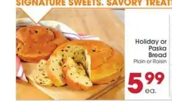 Giant Eagle Holiday or Paska Bread offer