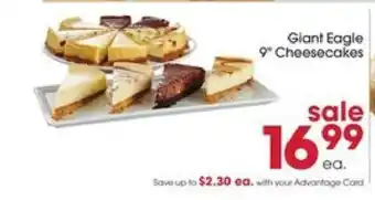 Giant Eagle Giant Eagle 9 Cheesecakes offer