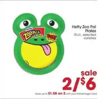 Giant Eagle Hefty Zoo Pal Plates offer