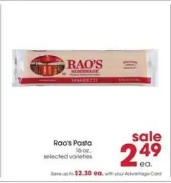 Giant Eagle Rao's Pasta offer