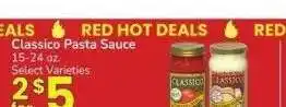 Albertsons Classico Pasta Sauce - 15-24 oz. Select Varieties offer