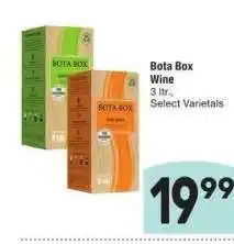 Albertsons Bota Box Wine - 3 ltr., Select Varietals offer