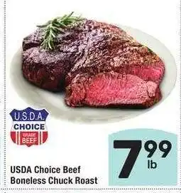 Albertsons USDA Choice Beef Boneless Chuck Roast offer