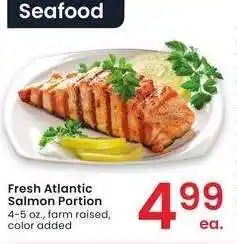 Albertsons Fresh Atlantic Salmon Portion - 4-5 oz., farm raised, color added offer