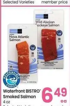 Albertsons Waterfront BISTRO Smoked Salmon - 4 oz Selected Varieties offer