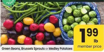 Albertsons Green Beans, Brussels Sprouts or Medley Potatoes offer