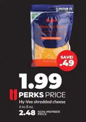 Hy-Vee Hy-Vee Mexican Style Shredded Cheese offer