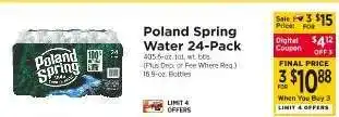 ShopRite Poland Spring Water 24-Pack offer