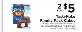 ShopRite TastyKake Family Pack Cakes offer