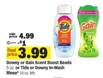 Meijer Downy or Gain Scent Boost Beads / Tide or Downy In-Wash Rinse offer