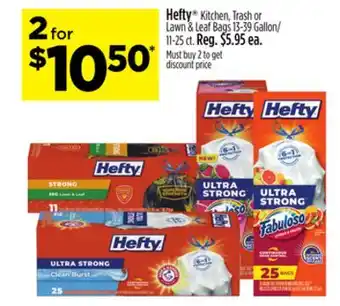 Dollar General Hefty Kitchen, Trash or Lawn & Leaf Bags offer