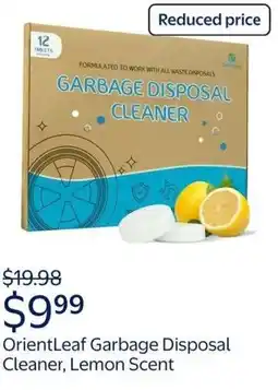 Walmart OrientLeaf Garbage Disposal Cleaner, Lemon Scent offer