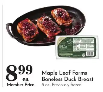 Pavilions Maple Leaf Farms Boneless Duck Breast offer
