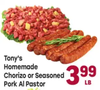 Tony’s Fresh Market Tony's Homemade Chorizo or Seasoned Pork Al Pastor offer