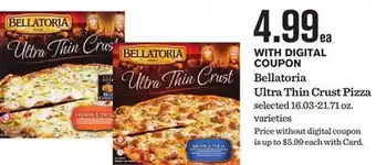 Mariano's Bellatoria Ultra Thin Crust Pizza offer
